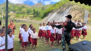 Alap Alap Smart Car, Satgas Pamtas Yonarhanud 2 Kostrad Tumbuhkan Minat Baca