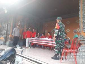 Bhabinkamtibmas Desa Belumbang Amankan Kegiatan ILP Posyandu di Banjar Tibu Poh Desa Belumbang