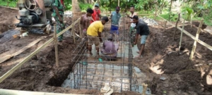 Kerja Nyata di Pelosok, TNI dan Warga Pacu Pembangunan Jembatan Gantung