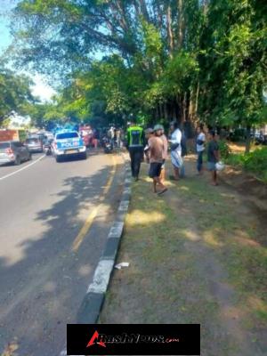 Laporan 110 Ditindaklanjuti, Polsek Dentim Amankan TKP Laka Out of Control