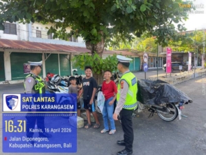 Satlantas Polres Karangasem Intensifkan Patroli Dialogis di Beat 1 Guna Cegah Laka Lantas dan Gangguan Kamtibmas