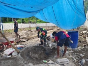 Babinsa Serda La Woe Buton Monitoring Kegiatan KDKMP di Desa Nuanaga