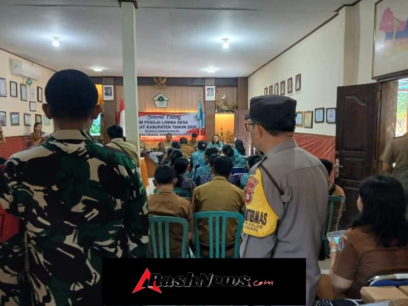 Dampingi Penilaian Lomba Desa, Babinsa Dawan Kaler Harap Jadi Momentum Kuatkan Partisipasi Masyarakat Wujudkan Pembangunan