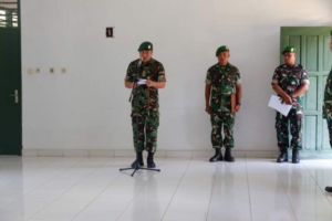 Keluarga dan Kinerja Jadi Fokus Dandim Saat Pelantikan Kenaikan Pangkat Personel Kodim 1602/Ende