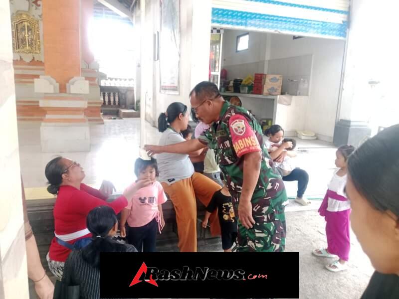 Posyandu Balita Berjalan Lancar, Babinsa Peninjoan Turut Pastikan Kesehatan Anak Terjaga