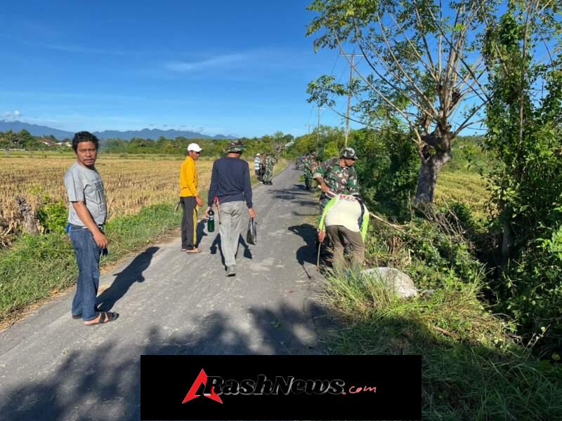 Bersatu dalam Aksi, TNI dan Warga Ciptakan Lingkungan Asri di Moyo Utara 