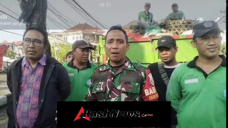 BABINSA KORAMIL 1611-07/DENPASAR BARAT RESPON CEPAT TANGANI SAMPAH LIAR DI WILAYAH