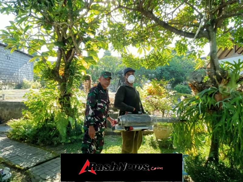 Babinsa Aktif di Lapangan, Fogging Digencarkan Demi Lingkungan Sehat