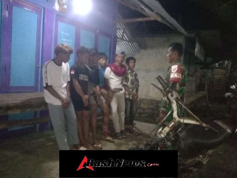 Serma Jumrah Turun Langsung Ingatkan Remaja Jaga Ketertiban Malam