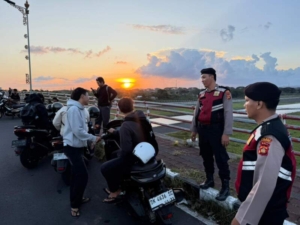 Cegah Balap Liar, Samapta Polres Klungkung Gencarkan Patroli Dialogis di Kawasan PKB.