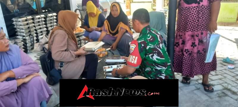 Wujud Kepedulian TNI, Babinsa Dampingi MBG untuk Ibu Hamil dan Balita
