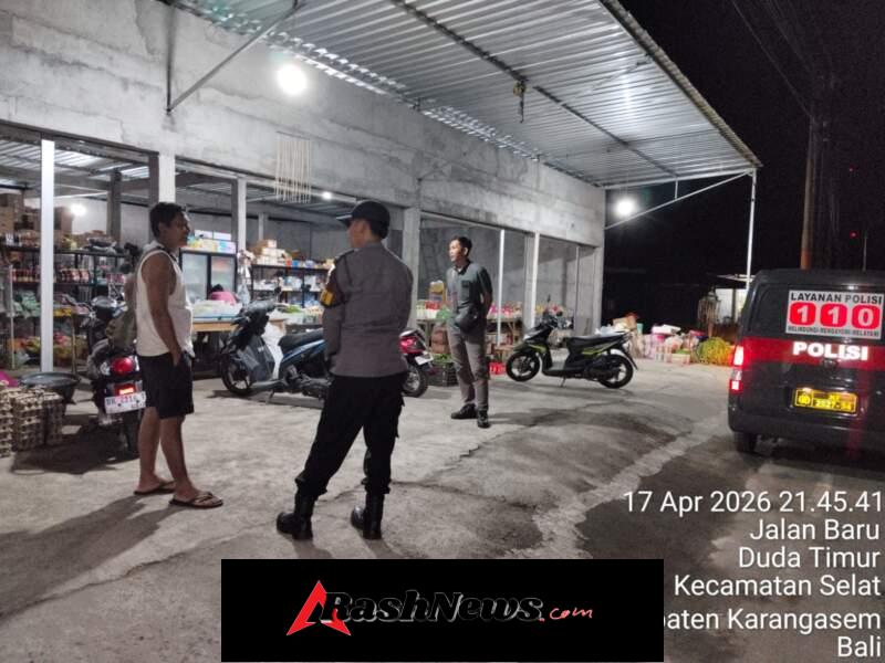 Patroli Barcode Polsek Selat, Situasi Wilkum Tetap Aman dan Kondusif