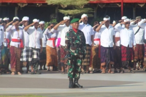 Kodim 1616/Gianyar melalui Kapten Kav Athar Tampil Tegas di Tengah Upacara, HUT ke-255 Gianyar