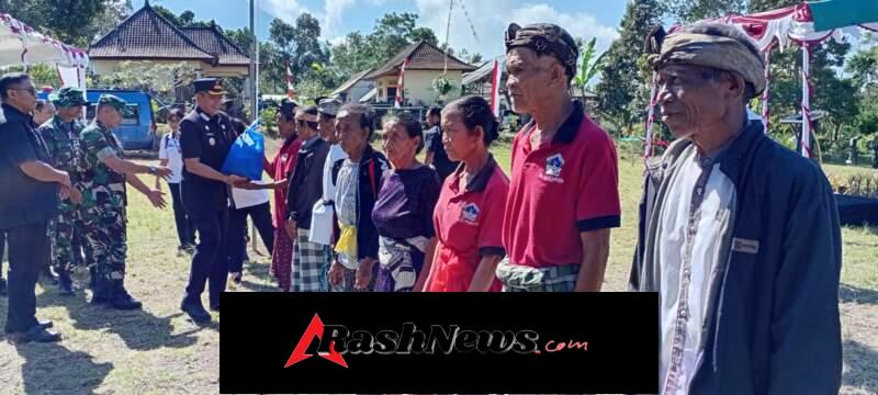 Kodim 1623/Karangasem gelar upacara pembukaan TMMD ke 128 di lapangan Lapangan Dusun Alasngandang.