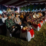 Sinergi TNI-Polri, limas dan Pecalang pegamanan Kegiatan festival Kecamatan Kubutambahan yang berlangsung selama 3 hari di lapangan Desa Pakisan.