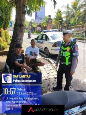 Satlantas Polres Karangasem Intensifkan Patroli Dialogis di Beat 1 Guna Cegah Laka Lantas dan Gangguan Kamtibmas