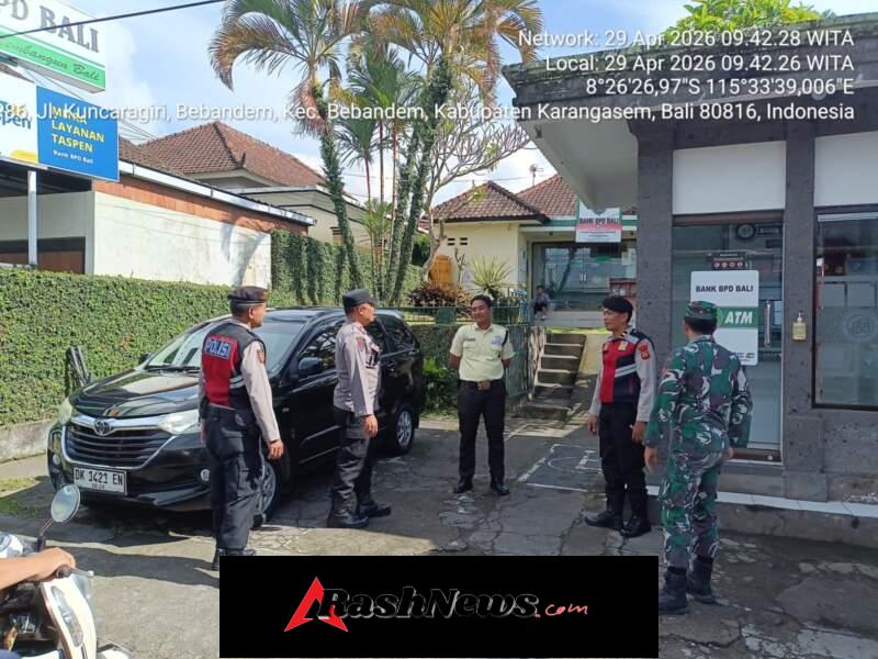 Jaga Kondusivitas Wilayah, Polsek Bebandem Gelar Patroli Sinergitas 3 Pilar