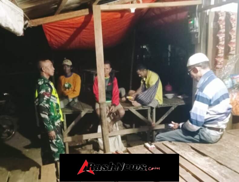 Sinergi TNI dan Warga, Ronda Malam di Wilayah Monta Berjalan Kondusif