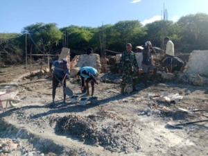 Babinsa Pastikan Kualitas Proyek Tetap Terjaga