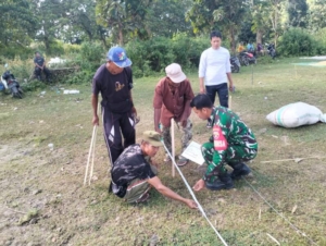Pondasi Koperasi Merah Putih Desa Mpili Mulai Dibangun dengan Dukungan Babinsa