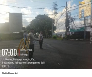 Wujudkan Masyarakat Sehat, Polsek Bebandem Amankan Giat Car Free Day di Jalur Veteran Barat