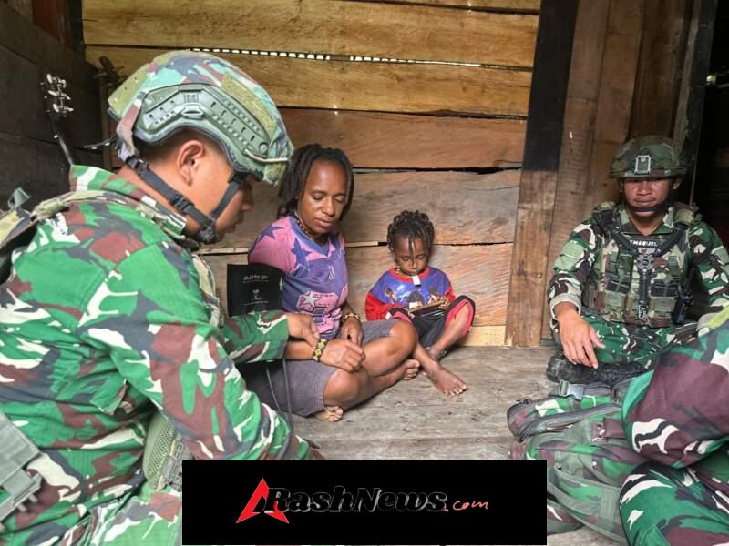 Dari Pelosok Papua untuk Harapan, Satgas Yonif 743/PSY Obati Masyarakat Yalinggua 