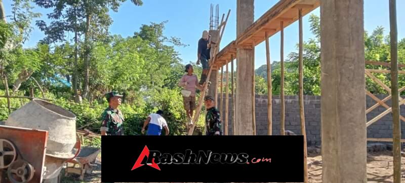 Pastikan Pembangunan Berjalan Lancar, Danramil Seteluk Cek KDKMP Lamusung