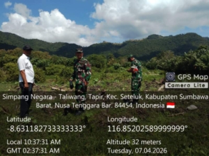 Koordinasi Lahan KDKMP, Danramil Seteluk Tinjau Langsung Lokasi di Desa Tapir