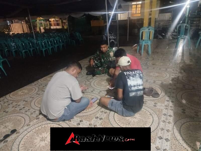 Serda A. Rahman Pimpin Patroli Malam, Situasi Taliwang Tetap Kondusif