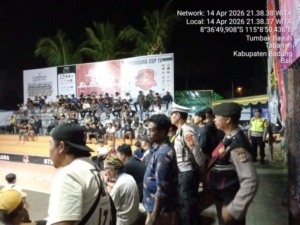Polsek Mengwi Amankan Turnamen Bola Voli, Pastikan Berjalan Lancar dan Kondusif