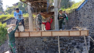 Infrastruktur Desa Diperkuat,Pembangunan Jembatan Perintis Garuda di Wilayah Kodim 1609/Buleleng Berjalan Lancar