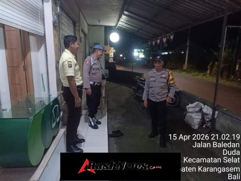 Patroli Barcode Polsek Selat, Situasi Aman dan Kondusif