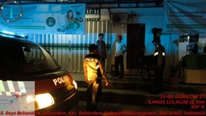 Cegah Gangguan Kamtibmas, Polsek Bebandem Gelar Blue Light Patrol hingga Dini Hari