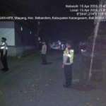 Jaga Kamtibmas Tetap Kondusif, Polsek Bebandem Intensifkan Patroli Barcode dan KRYD Malam Hari