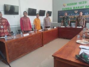 Bersama Forkopimda Dandim 1629/SBD Hadiri Vicon Rakornis TMMD Ke-128 Ta 2026