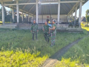 Kasdim 1623/Karangasem Cek Lokasi Upacara dan Area UMKM TMMD ke-128