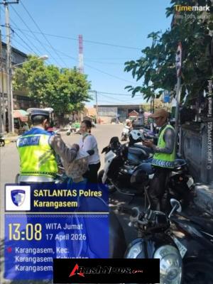 Satlantas Polres Karangasem Intensifkan Patroli Dialogis di Beat 1 Guna Cegah Laka Lantas dan Gangguan Kamtibmas