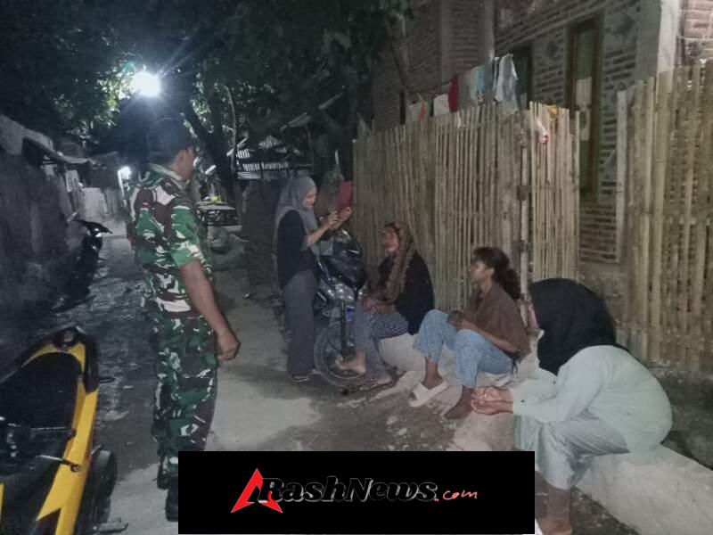Apel Pengecekan Personel Awali Patroli Siskamling Koramil Woha Bersama Unsur Masyarakat