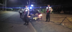 Patroli Harkamtibmas Malam Minggu, Polsek Abiansemal Sambangi Perbankan & Perkuat Strong Point Jalur Sepi
