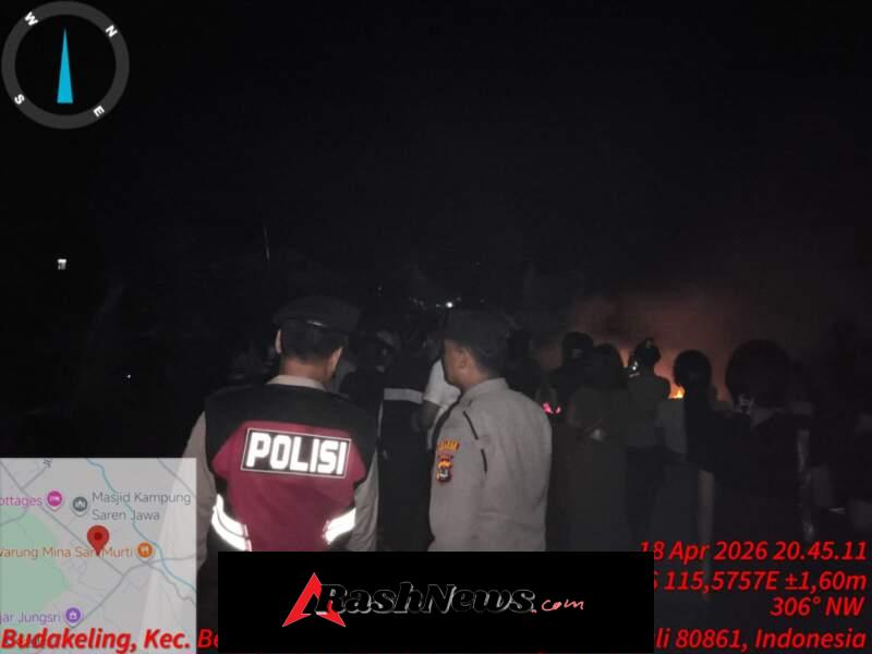 Tradisi Ter-teran di Desa Adat Saren Berlangsung Khidmat, Polsek Bebandem Pastikan Keamanan Tetap Kondusif