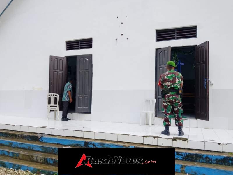Pengamanan Tempat Ibadah, Babinsa 1627-03 Batutua Dukung Kelancaran Peribadatan Jemaat Talitakumi Nggauk