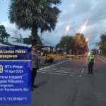 Sat Lantas Polres Karangasem Amankan Jalur Car Free Day di Jalan Veteran