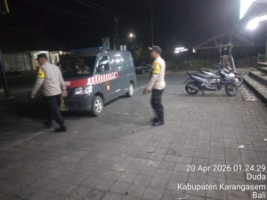 Patroli Barcode Polsek Selat Berlangsung Aman, Situasi Wilkum Tetap Kondusif