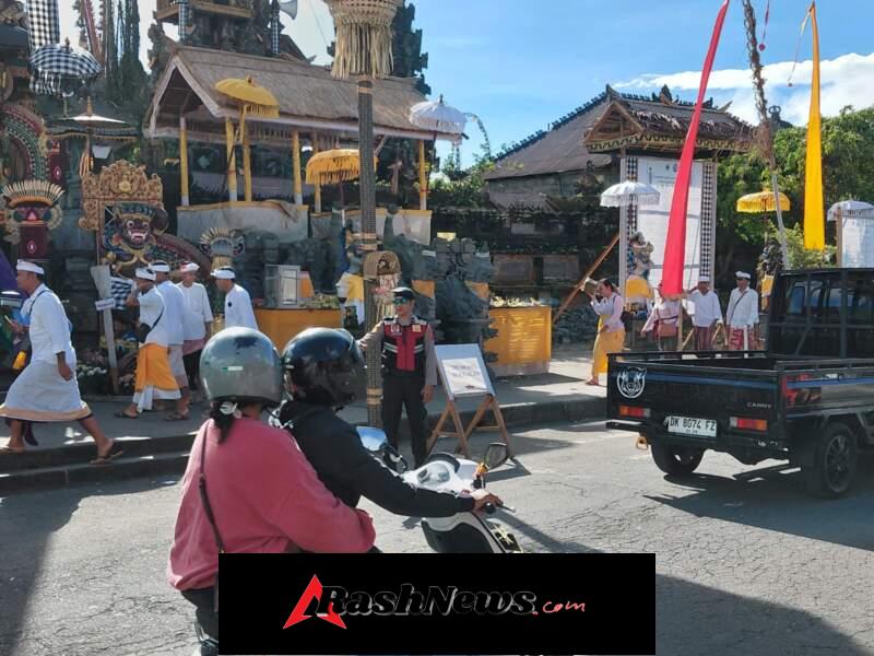 Polsek Kintamani sigap amankan aktivitas warga di depan Pura Batur Kintamani