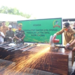 Pemusnahan Senjata Api Rakitan Hasil Operasi Teritorial di Bima Berjalan Lancar