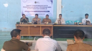 Pelda Fredy William Ikuti Rapat Penyelarasan Data PM MBG Tingkat Kecamatan Sambelia