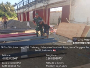 Pastikan Kondisi Wilayah Kondusif, Kasdim 1628/SB Cek KDKMP di Lalar Liang