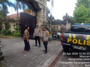 Patroli Dialogis Polsek Selat Berlangsung Kondusif, Situasi Wilayah Aman dan Arus Pemedek Lancar