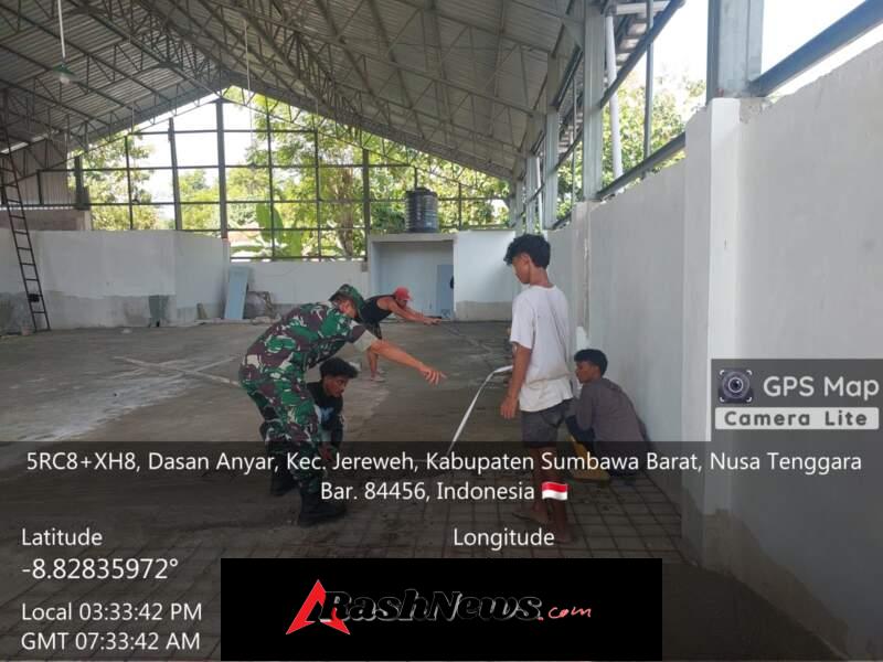 Kasdim 1628/Sumbawa Barat Pastikan Kesiapan Lahan Pembangunan KDKMP di Dasan Anyar