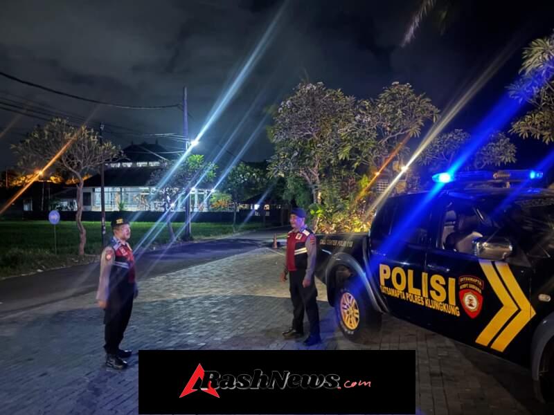 Samapta Polres Klungkung Gencarkan Patroli Malam, Antisipasi Gangguan Kamtibmas.